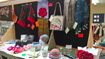 A variety of the felting on display